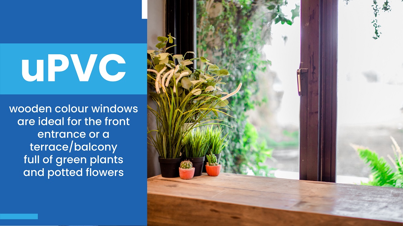 uPVC wooden colour windows
