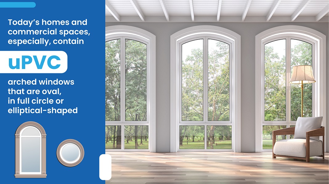 Contain uPVC arched windows