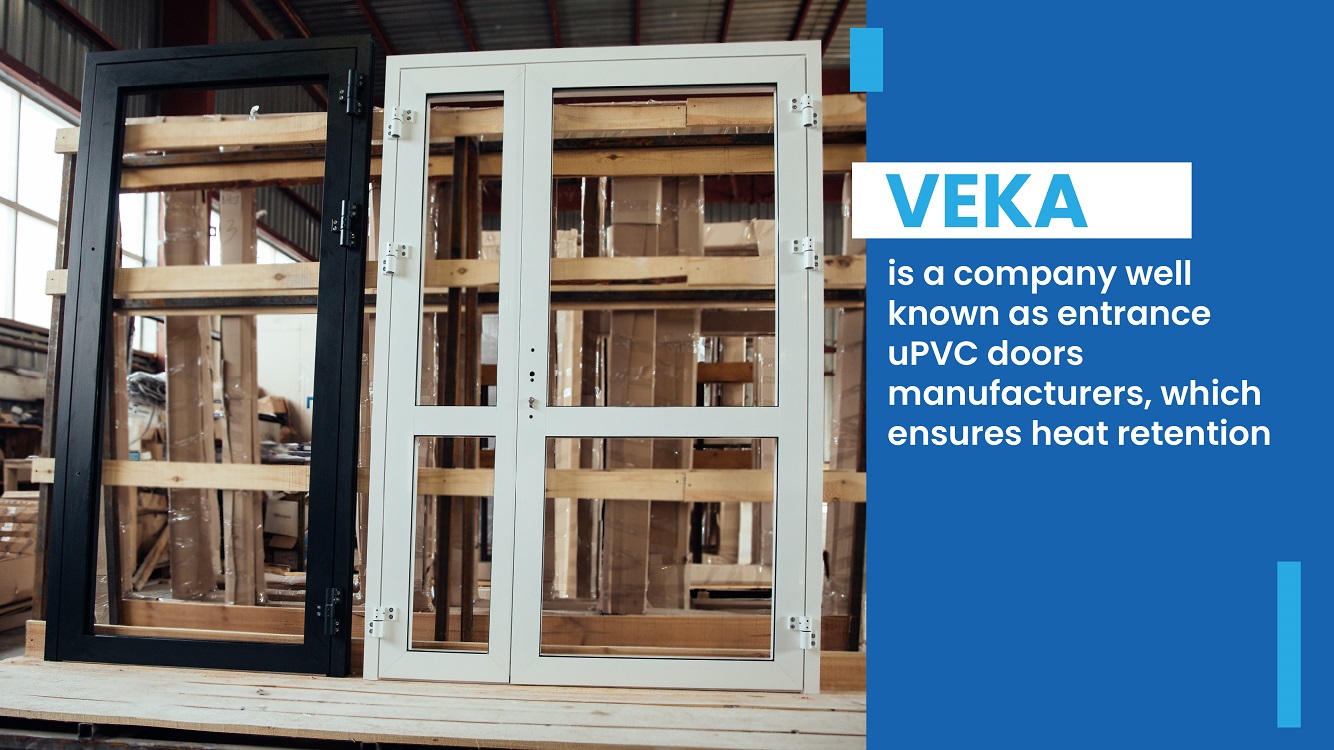 Entrance uPVC doors in Winter 