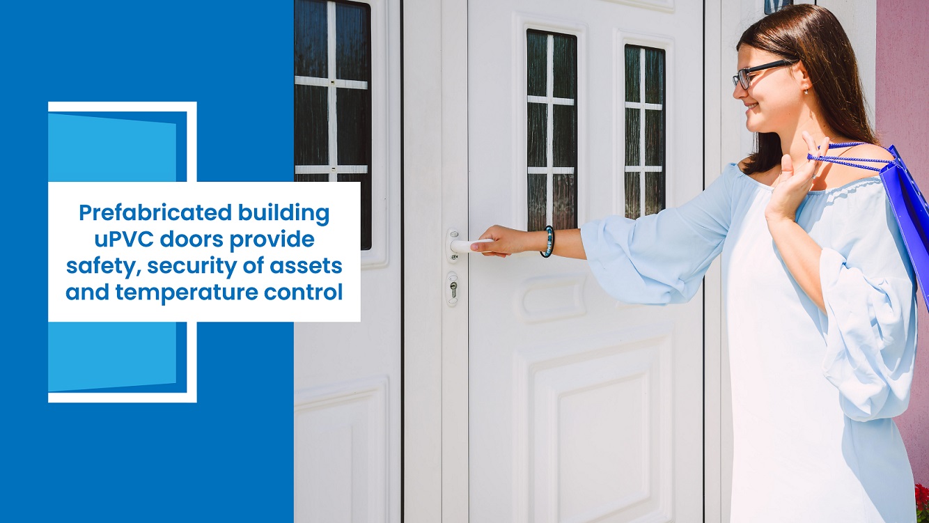 Prefabricated building uPVC doors