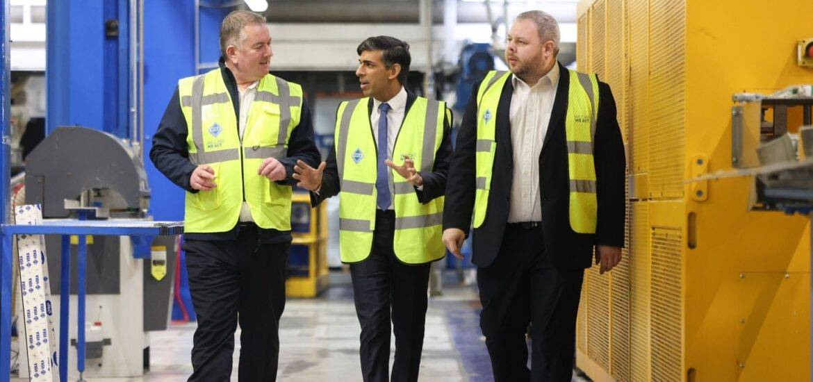 Prime Minister Rishi Sunak Tours VEKA UK Facility